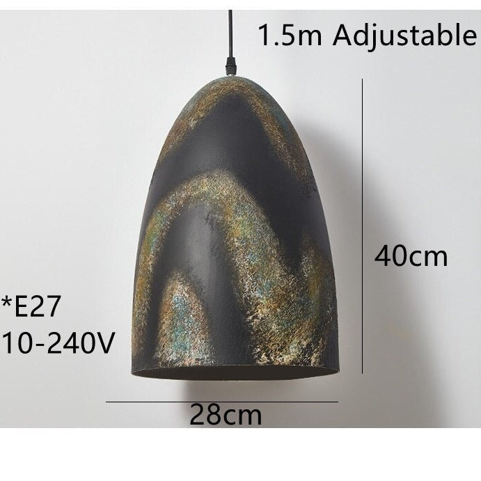Suspension moderne avec abat-jour en métal conique Staub