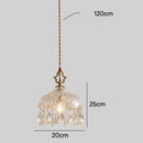Suspension vintage avec abat-jour en cristal Phitz