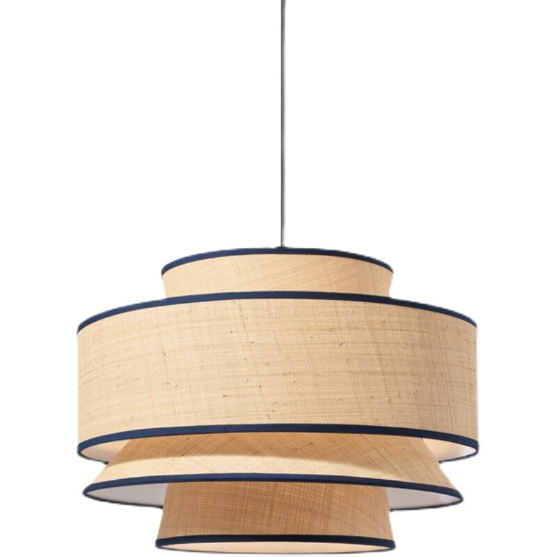 Suspension moderne avec abat-jour multiple en rotin Bria - vue 5 sur 4