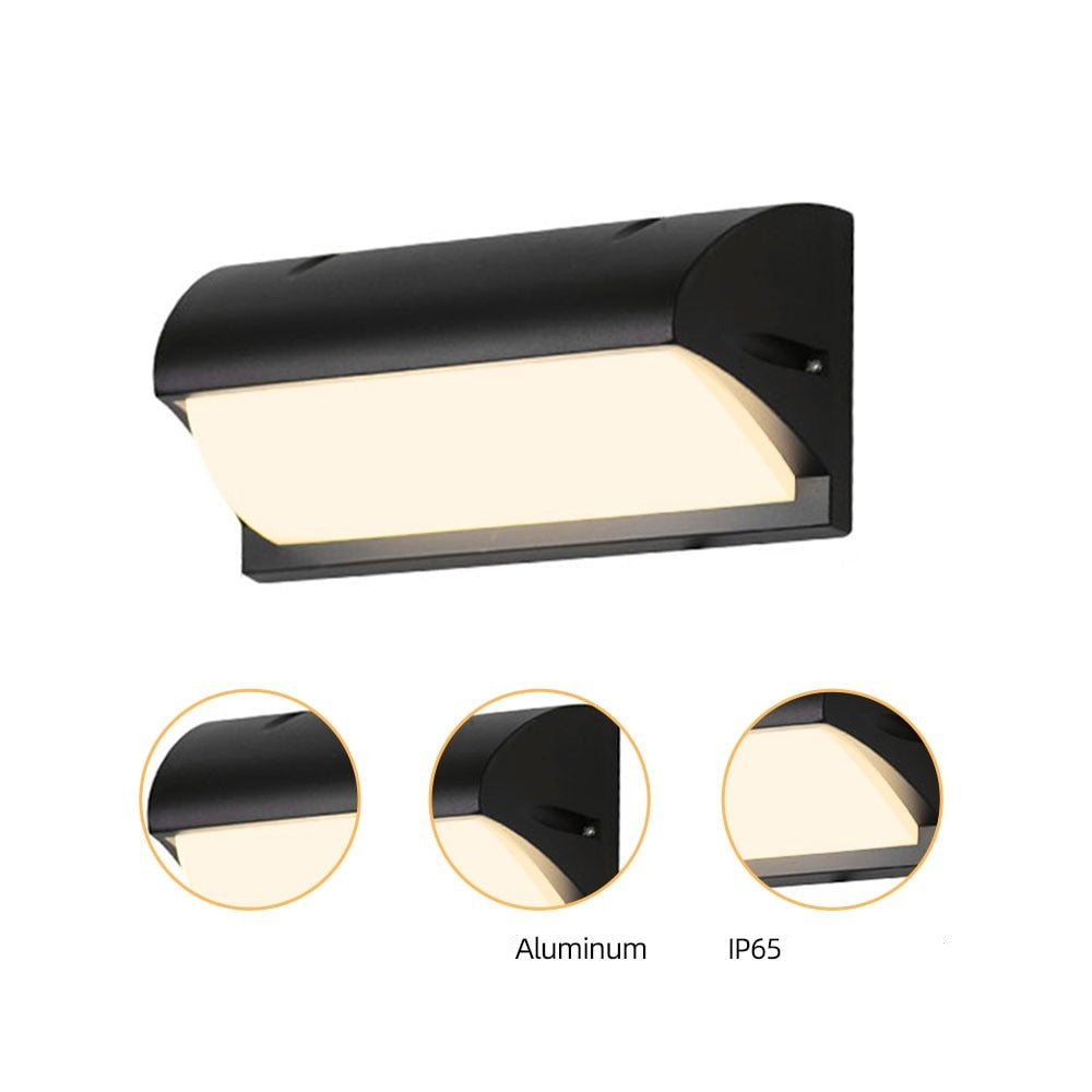 Applique murale extérieur LED en métal noir Hallen - vue 7 sur 7
