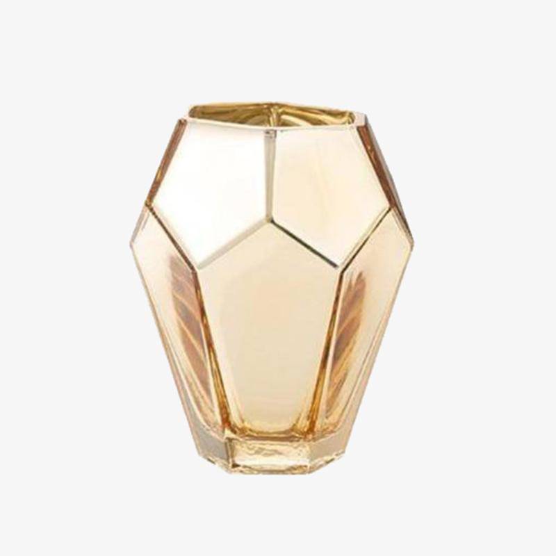 Vase design doré aux formes géométriques Luxury - vue 11 sur 11