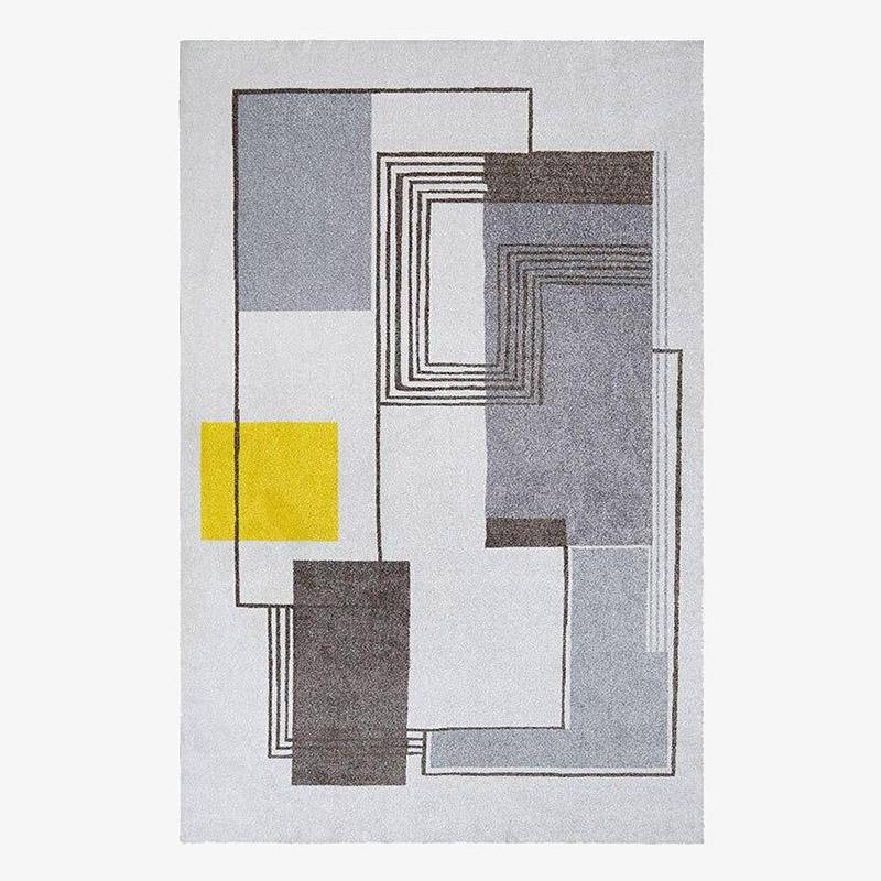Tapis moderne rectangle aux motifs géométriques - vue 5 sur 5