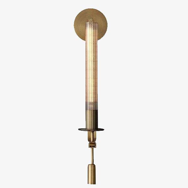 Applique murale retro LED avec abat-jour cylindre style Bronze - vue 2 sur 8