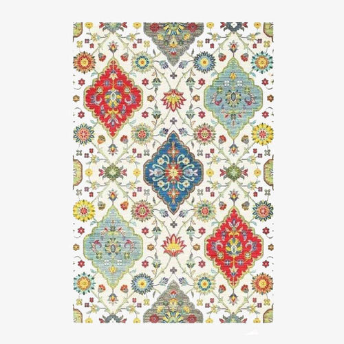 Tapis persan rectangle au style dirouz K