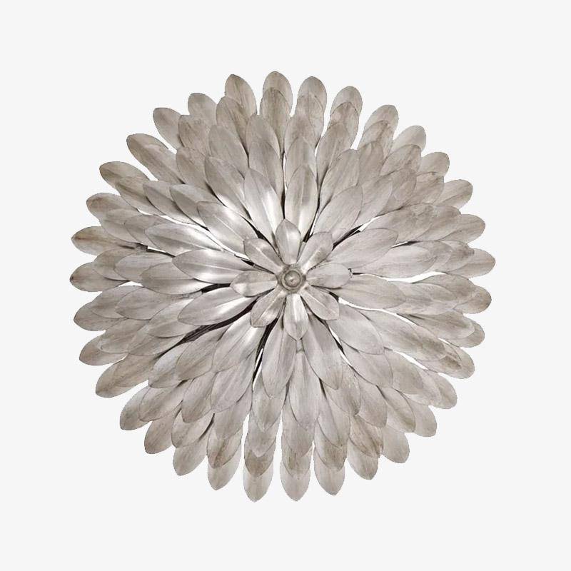 Plafonnier design LED avec imitation métal style fleurs