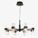 Lustre design avec abat-jours ajustables et en transparents Nevis