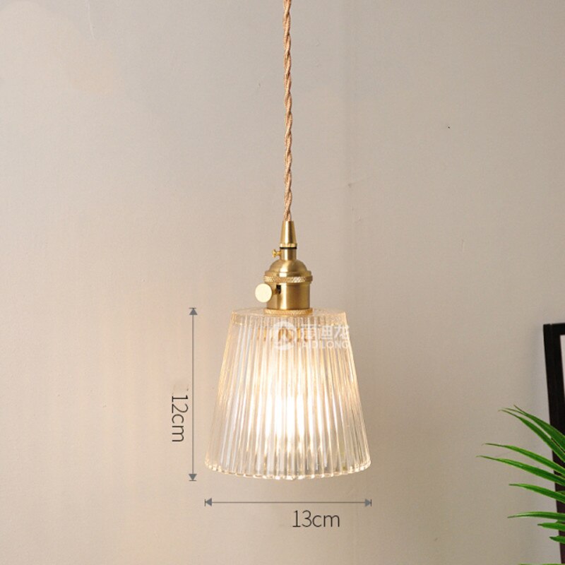 Suspension vintage LED avec abat-jour en verre Finnian - vue 17 sur 31