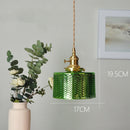 Suspension vintage LED avec abat-jour en verre Finnian