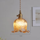 Suspension vintage LED avec abat-jour en verre Finnian