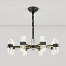 Lustre design avec abat-jours ajustables et en transparents Nevis