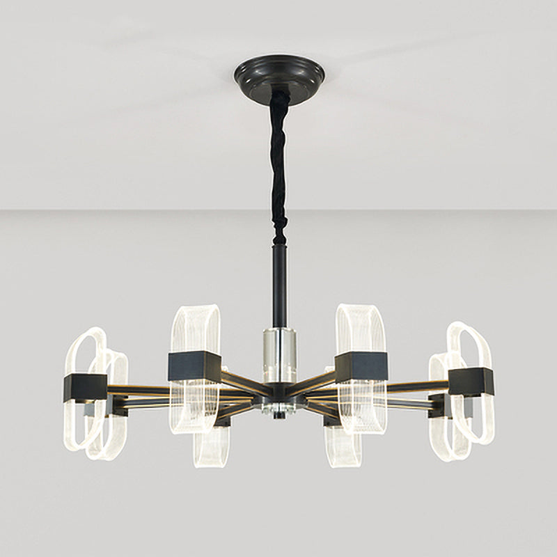 Lustre design avec abat-jours ajustables et en transparents Nevis - vue 10 sur 15