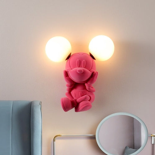 Applique murale moderne LED pour enfant Mickey