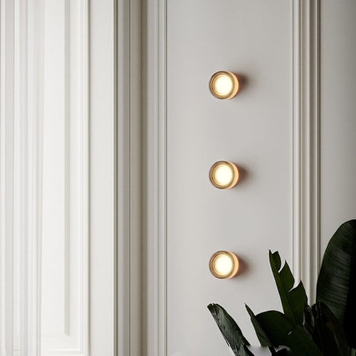Applique murale design LED ronde en verre Indoor