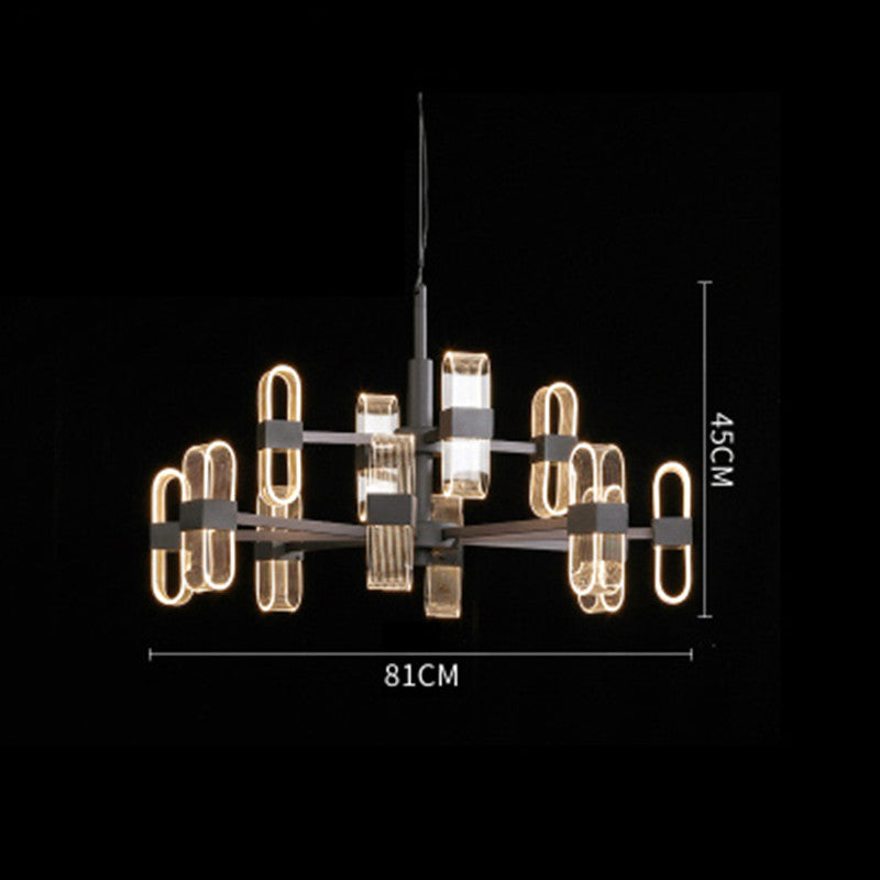 Lustre design avec abat-jours ajustables et en transparents Nevis - vue 12 sur 15