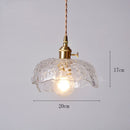 Suspension vintage LED avec abat-jour en verre Finnian