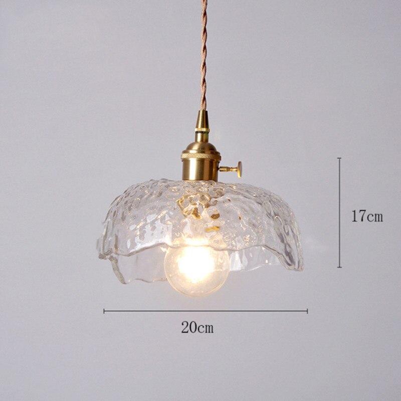Suspension vintage LED avec abat-jour en verre Finnian - vue 11 sur 31