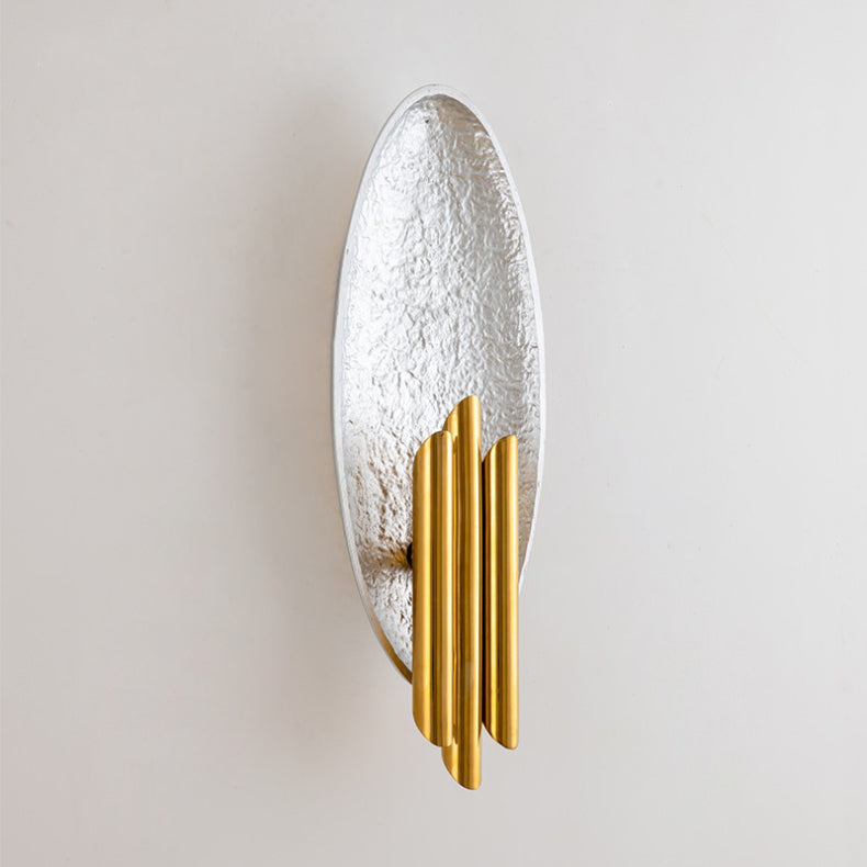 Applique murale moderne LED ovale avec tubes dorés Avery - vue 7 sur 10