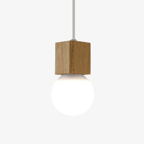 Suspension en bois cubique Wood