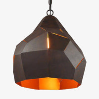 Suspension en métal marron rétro industrielle 40cm