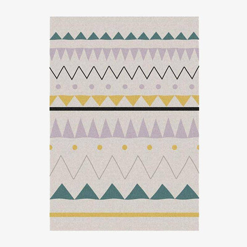 Tapis rectangle coloré style scandinave design