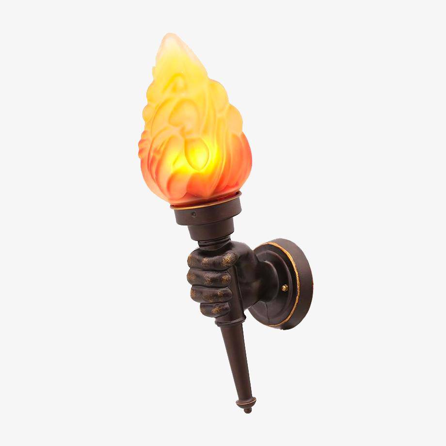 Applique extérieur LED torche dans une main