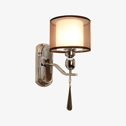 Applique murale chromée avec abat-jour Vintage