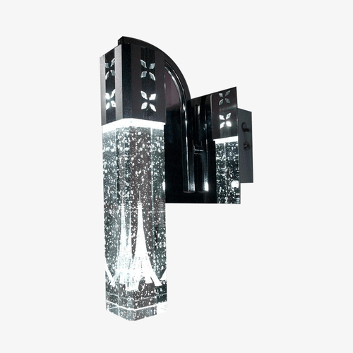 Applique murale cubique en cristal avec tour Eiffel Bubble