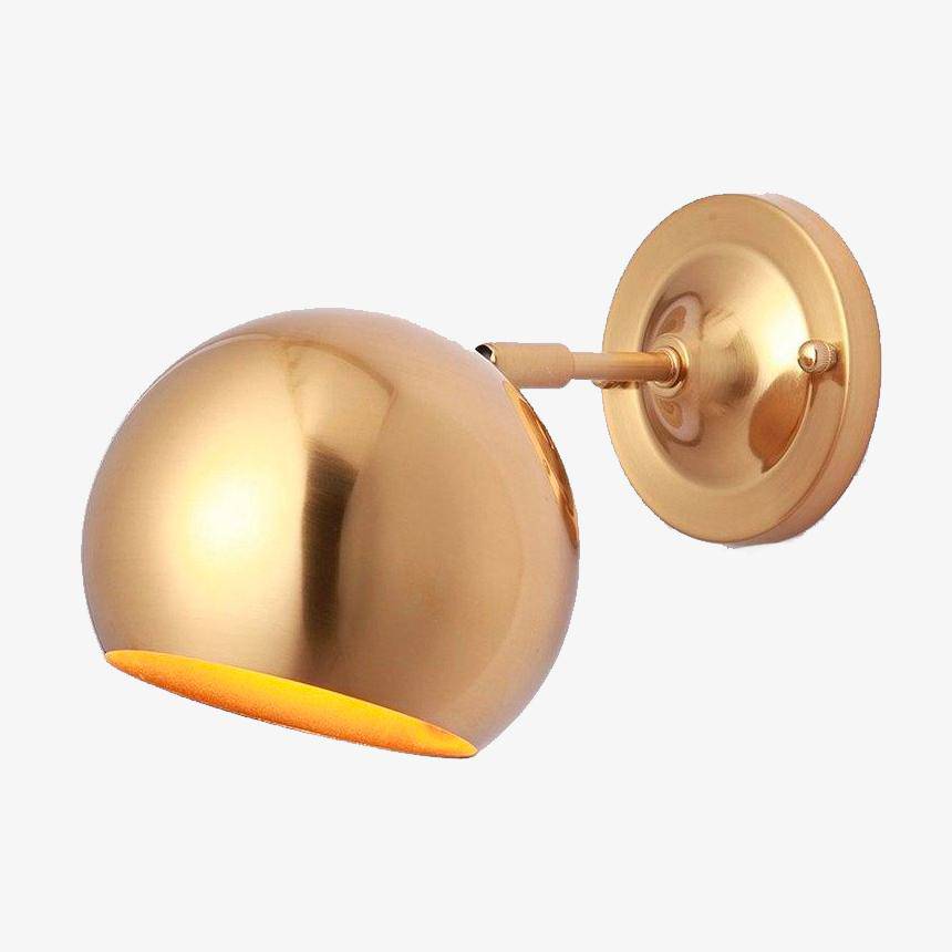 Applique murale design boule dorée à LED Arandela