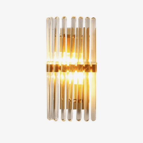 Applique murale design LED dorée en verre cristal luxury