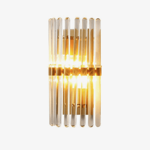 Applique murale design LED dorée en verre cristal luxury