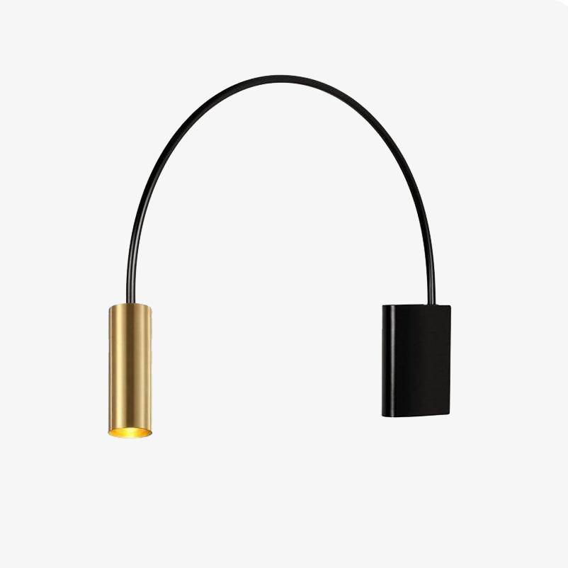 Applique murale design LED en cylindre métal doré Sconce - vue 2 sur 5