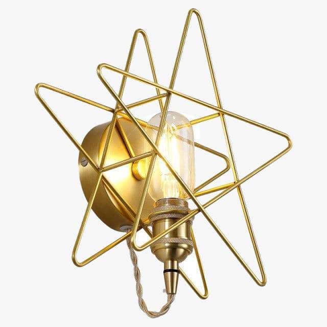 Applique murale design LED en métal doré style Galaxie
