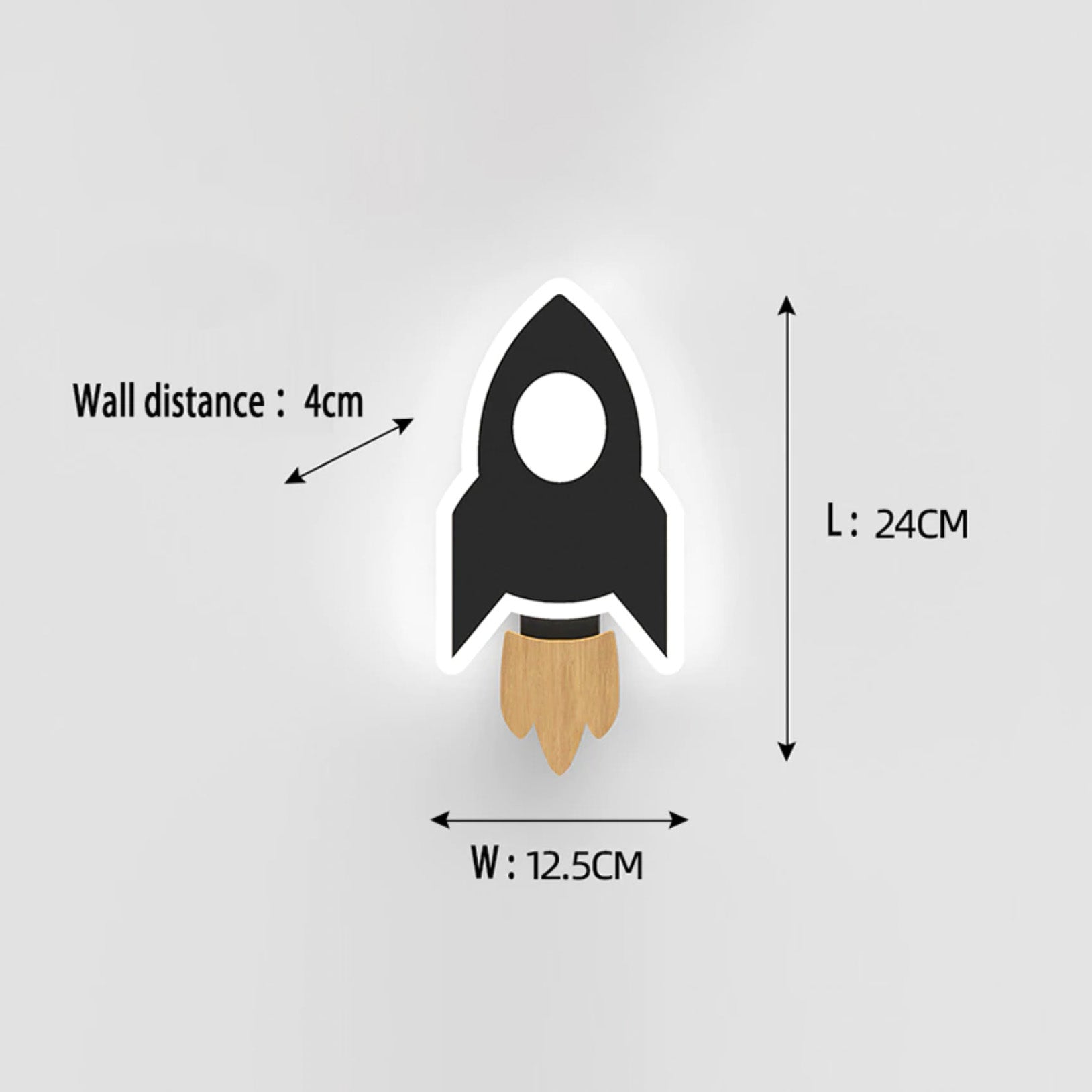 Applique murale LED avec vaisseau spatial pour enfant Bowie - vue 7 sur 7