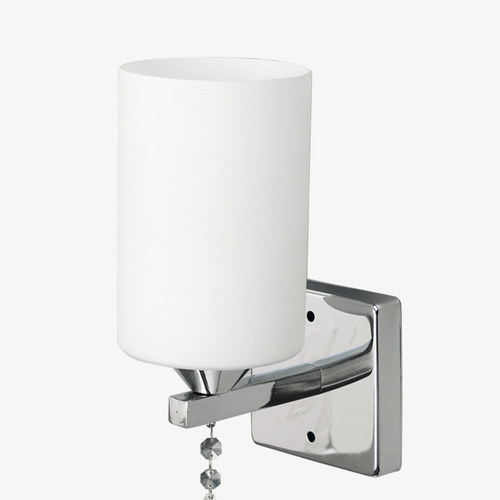 Applique murale LED chromée avec abat-jour cylindrique