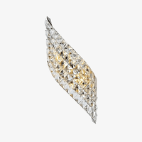 Applique murale LED diagonale en cristal