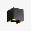 Applique murale LED design en cube (noir, blanc ou gris)