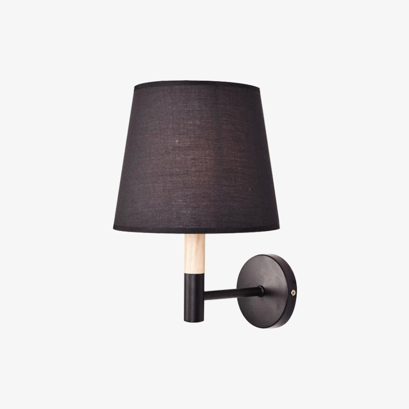 Applique murale moderne LED avec abat-jour triangle en tissu - vue 2 sur 4