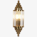 Applique murale moderne LED en verre et métal doré Raizel