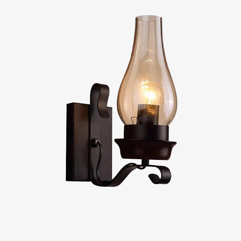 Applique murale rétro LED métal avec ampoule style bougie