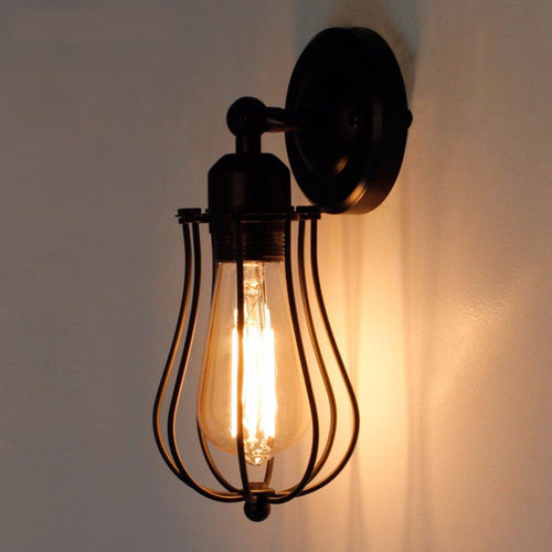 Applique murale vintage à cage en métal Esdrou