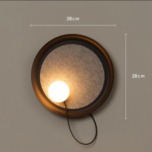 Applique murale moderne LED ronde en métal Barp