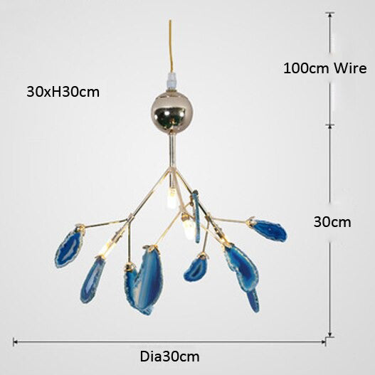 Lustre moderne en cristal LED coloré Sariya