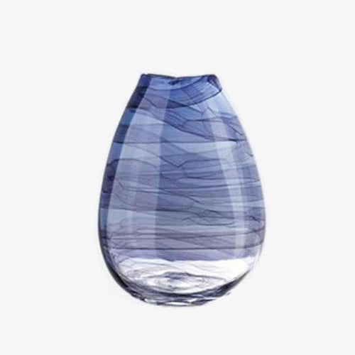 Vase design en verre violet style abstrait