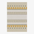 Tapis rectangle aux motifs géométriques jaunes style Keecy