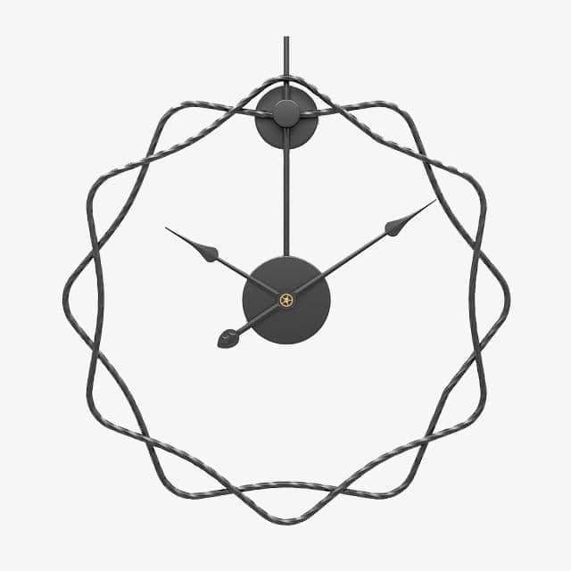 Horloge murale design étoiles décalées en métal 50cm Decor - vue 2 sur 7