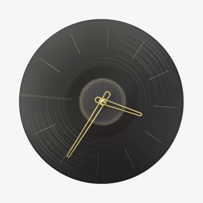 Horloge murale design ronde style Vinyl 28cm