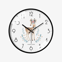 Horloge murale ronde blanche aux motifs Sulli C