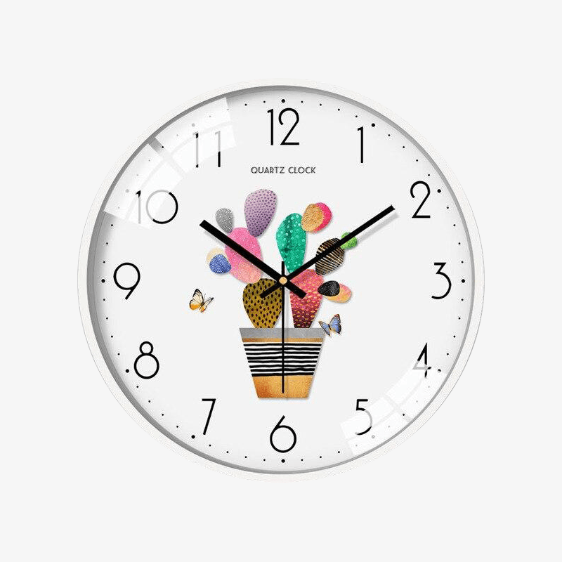 Horloge murale ronde blanche aux motifs Sulli G