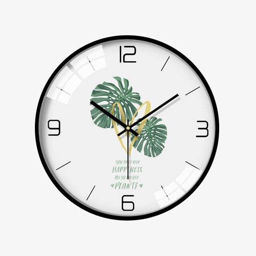 Horloge murale ronde blanche aux motifs Sulli I