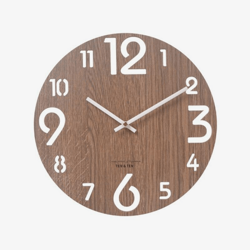 Horloge murale ronde en bois style Tee I 30cm